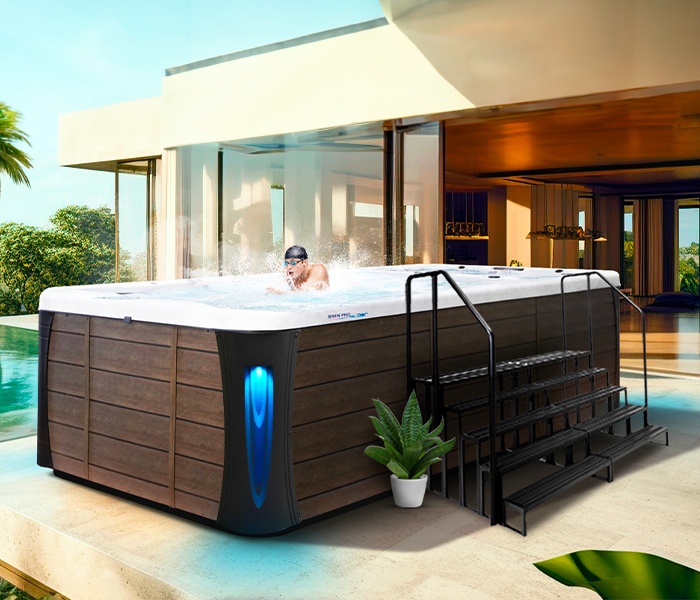 Calspas hot tub being used in a family setting - Manchester